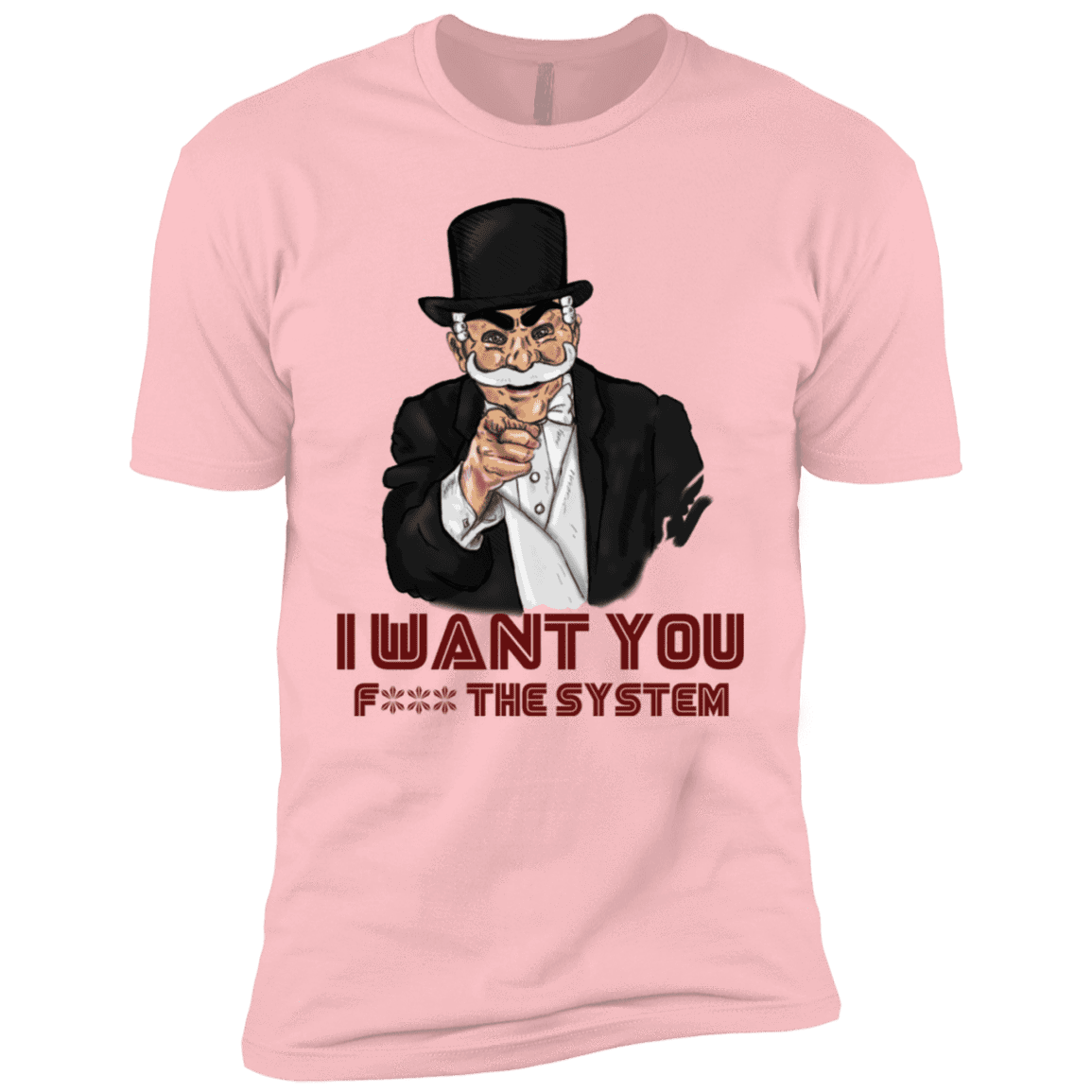 T-Shirts Light Pink / YXS i want you f3ck the system Boys Premium T-Shirt
