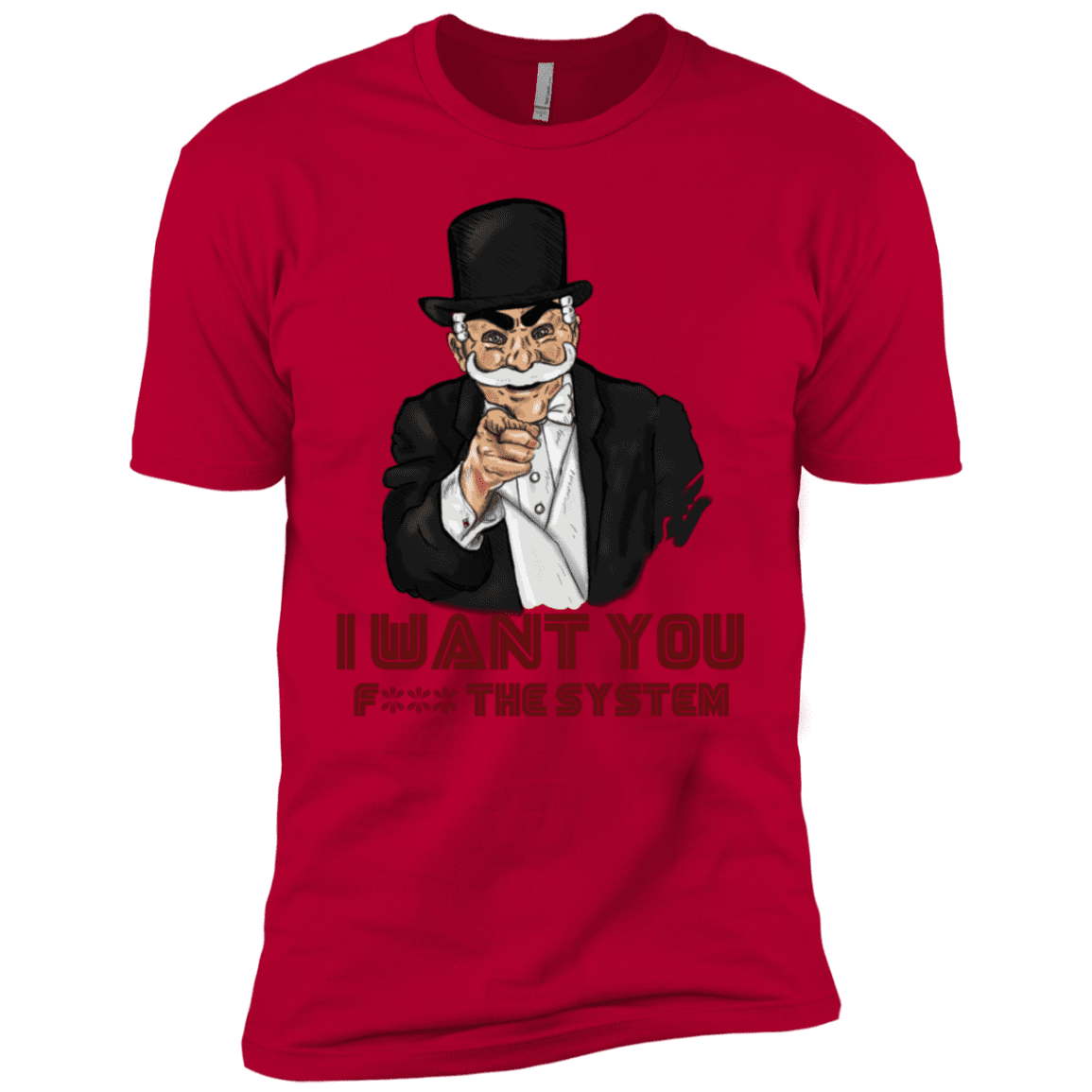 T-Shirts Red / YXS i want you f3ck the system Boys Premium T-Shirt