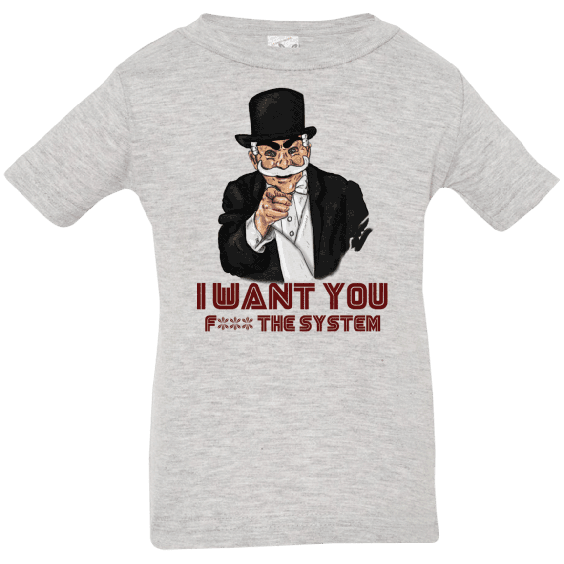 T-Shirts Heather Grey / 6 Months i want you f3ck the system Infant Premium T-Shirt