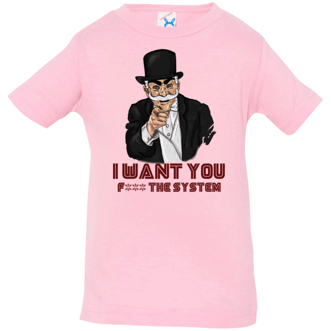 T-Shirts Pink / 6 Months i want you f3ck the system Infant Premium T-Shirt