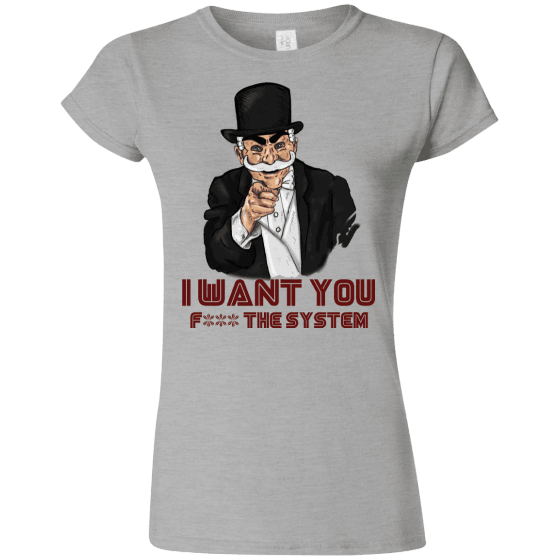 T-Shirts Sport Grey / S i want you f3ck the system Junior Slimmer-Fit T-Shirt