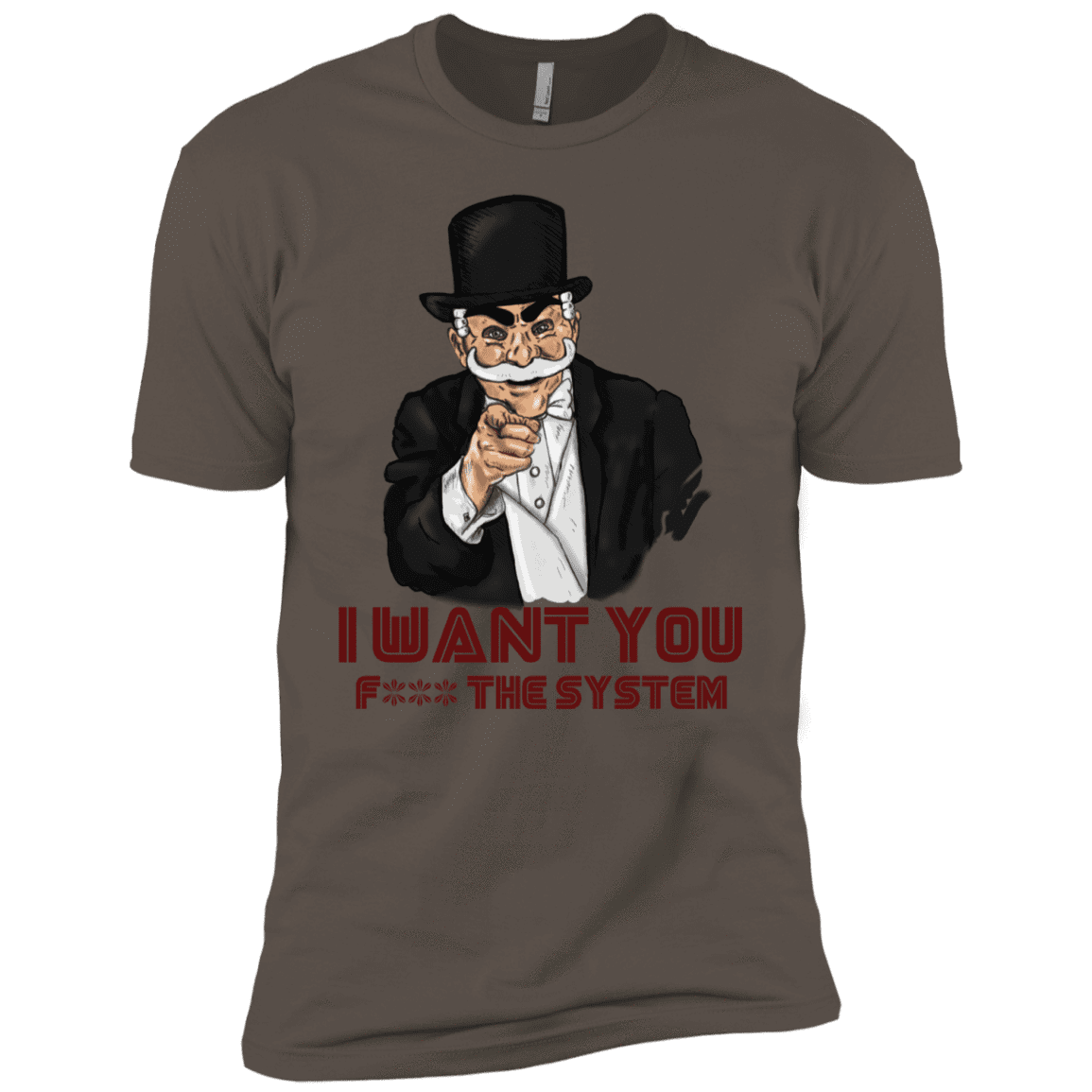 T-Shirts Warm Grey / X-Small i want you f3ck the system Men's Premium T-Shirt