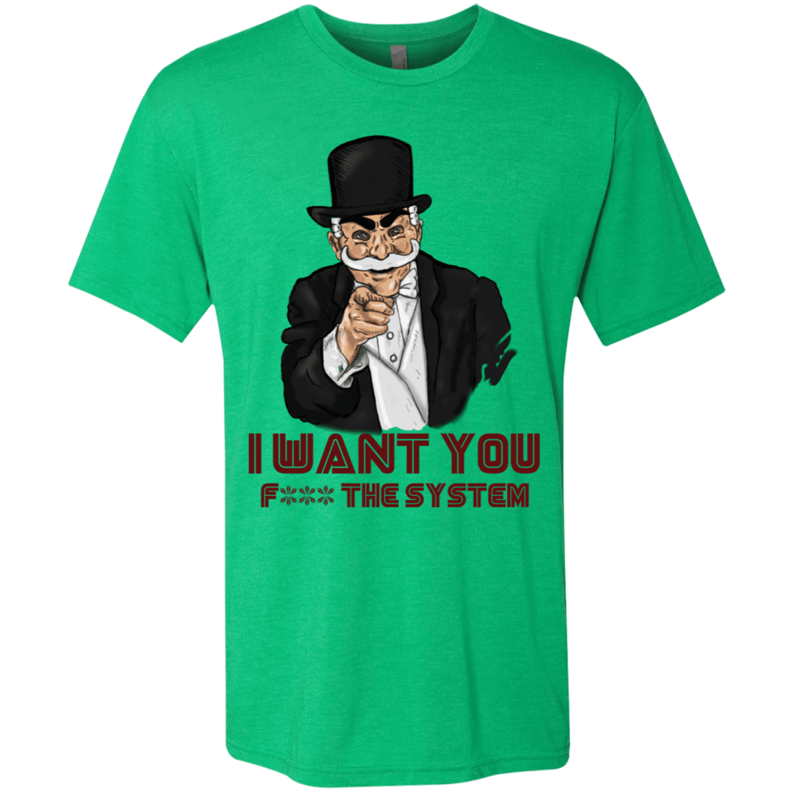 T-Shirts Envy / S i want you f3ck the system Men's Triblend T-Shirt