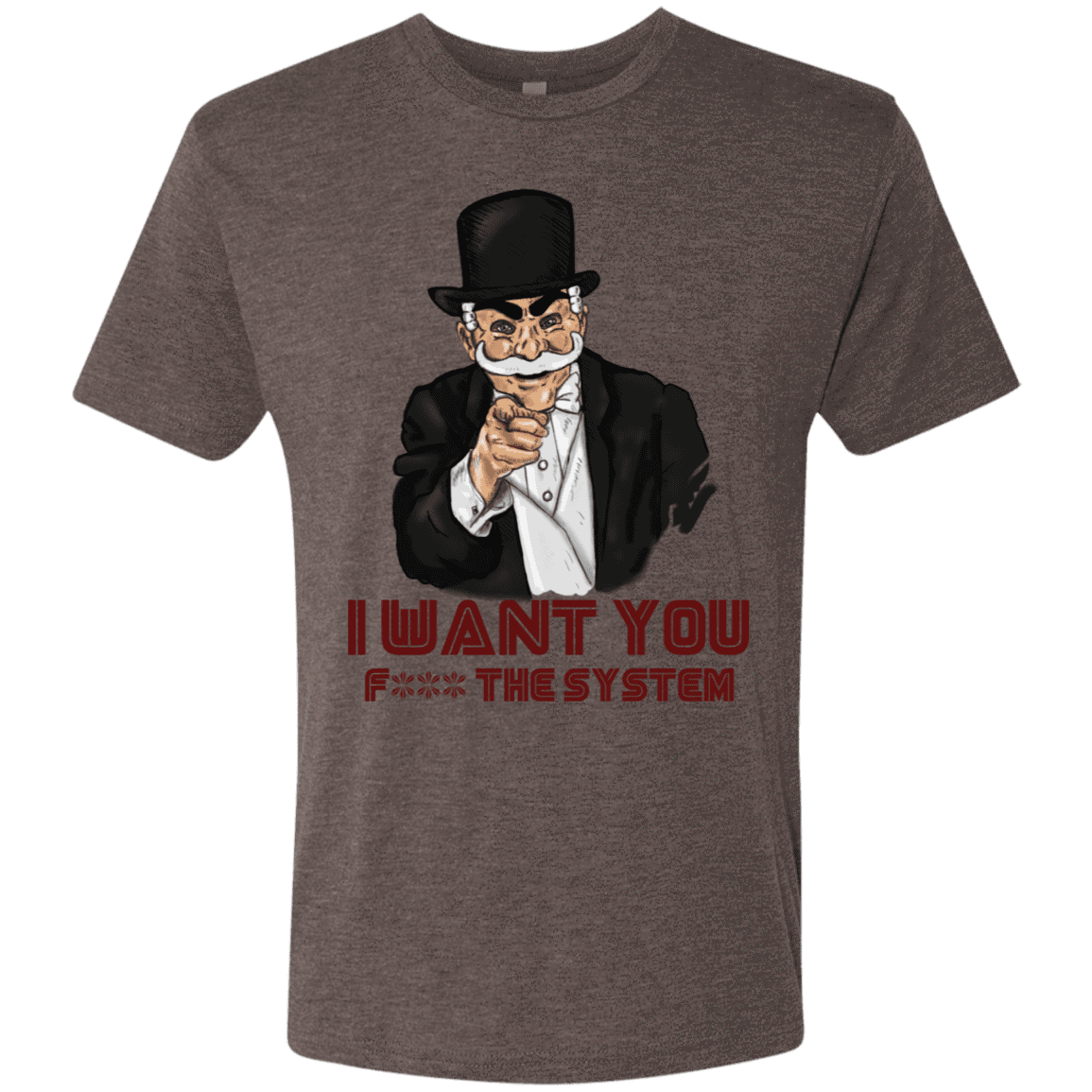 T-Shirts Macchiato / S i want you f3ck the system Men's Triblend T-Shirt