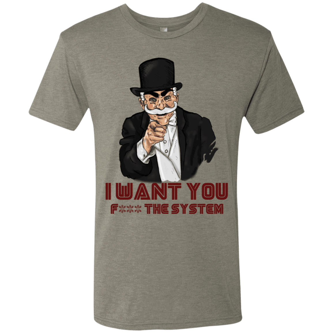 T-Shirts Venetian Grey / S i want you f3ck the system Men's Triblend T-Shirt