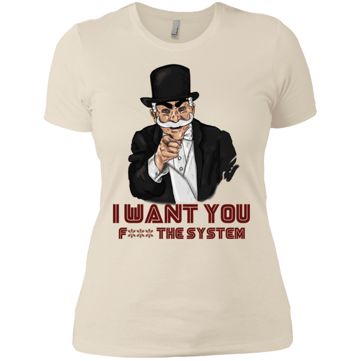 T-Shirts Ivory/ / X-Small i want you f3ck the system Women's Premium T-Shirt