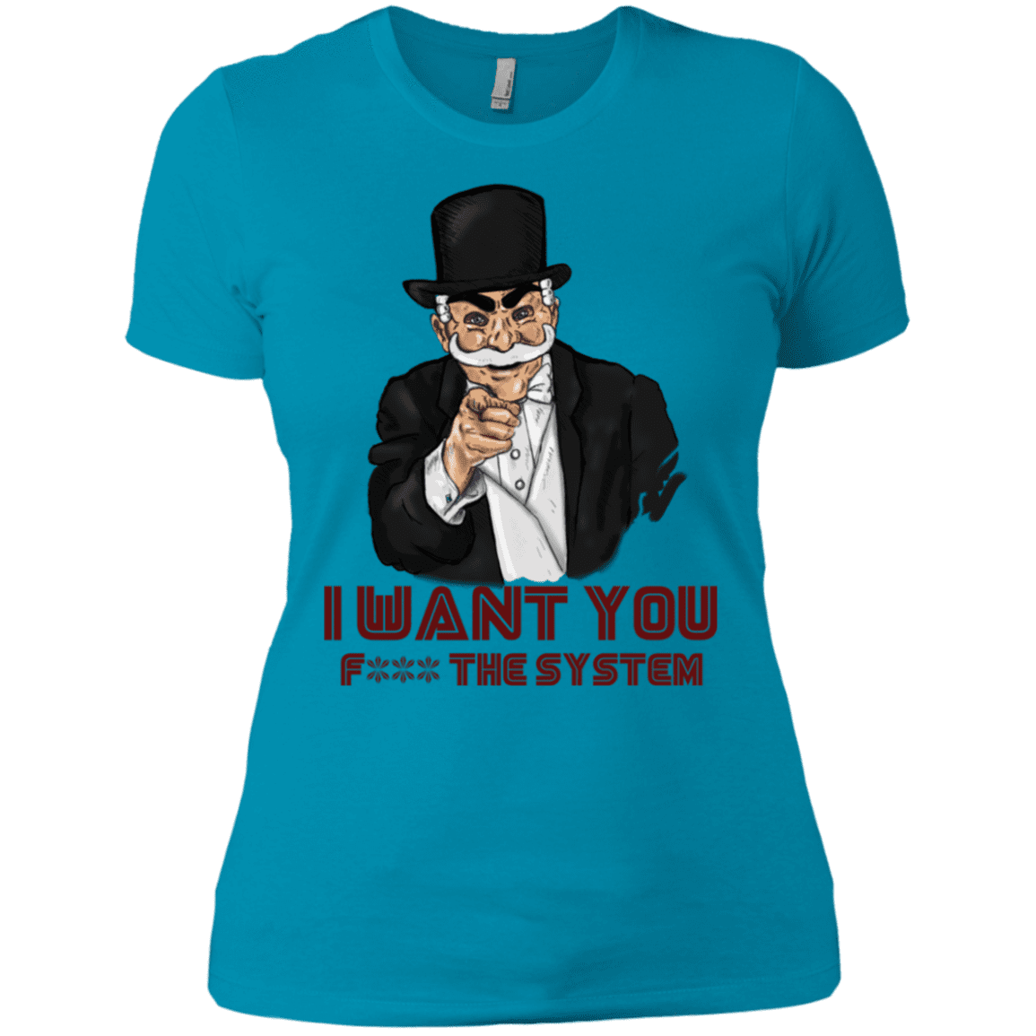 T-Shirts Turquoise / X-Small i want you f3ck the system Women's Premium T-Shirt