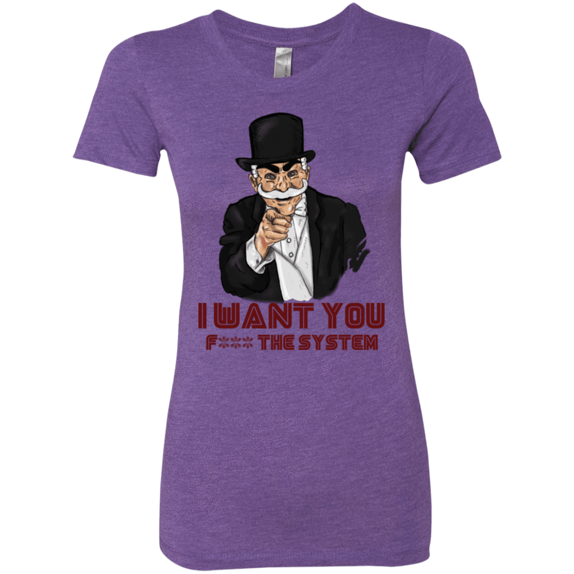 T-Shirts Purple Rush / S i want you f3ck the system Women's Triblend T-Shirt