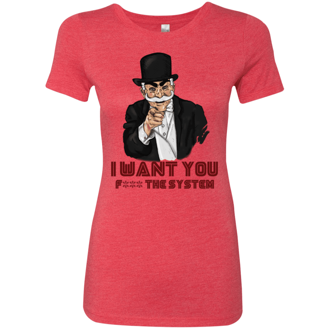 T-Shirts Vintage Red / S i want you f3ck the system Women's Triblend T-Shirt