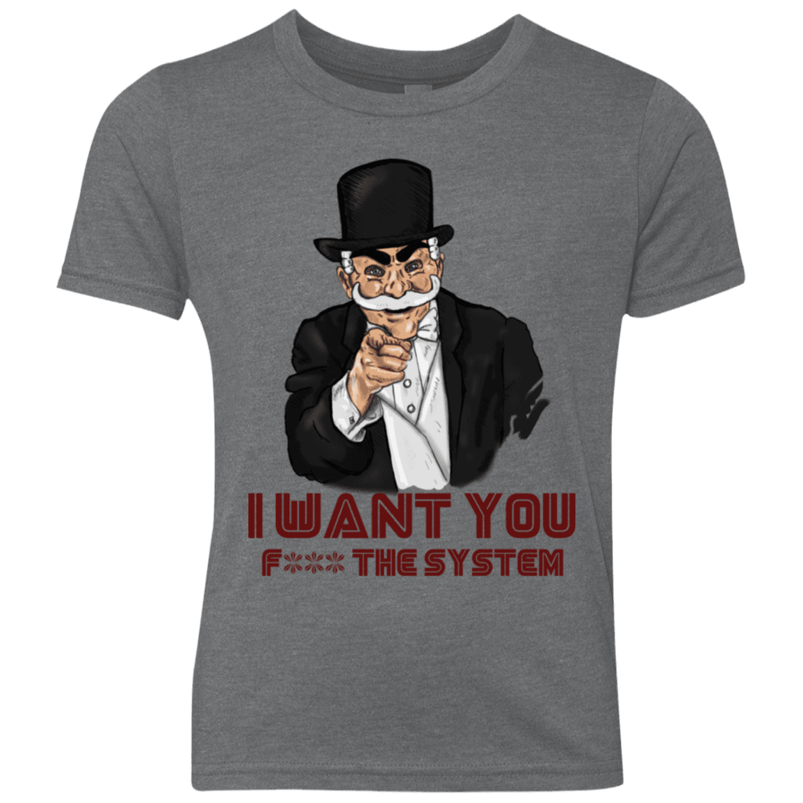T-Shirts Premium Heather / YXS i want you f3ck the system Youth Triblend T-Shirt