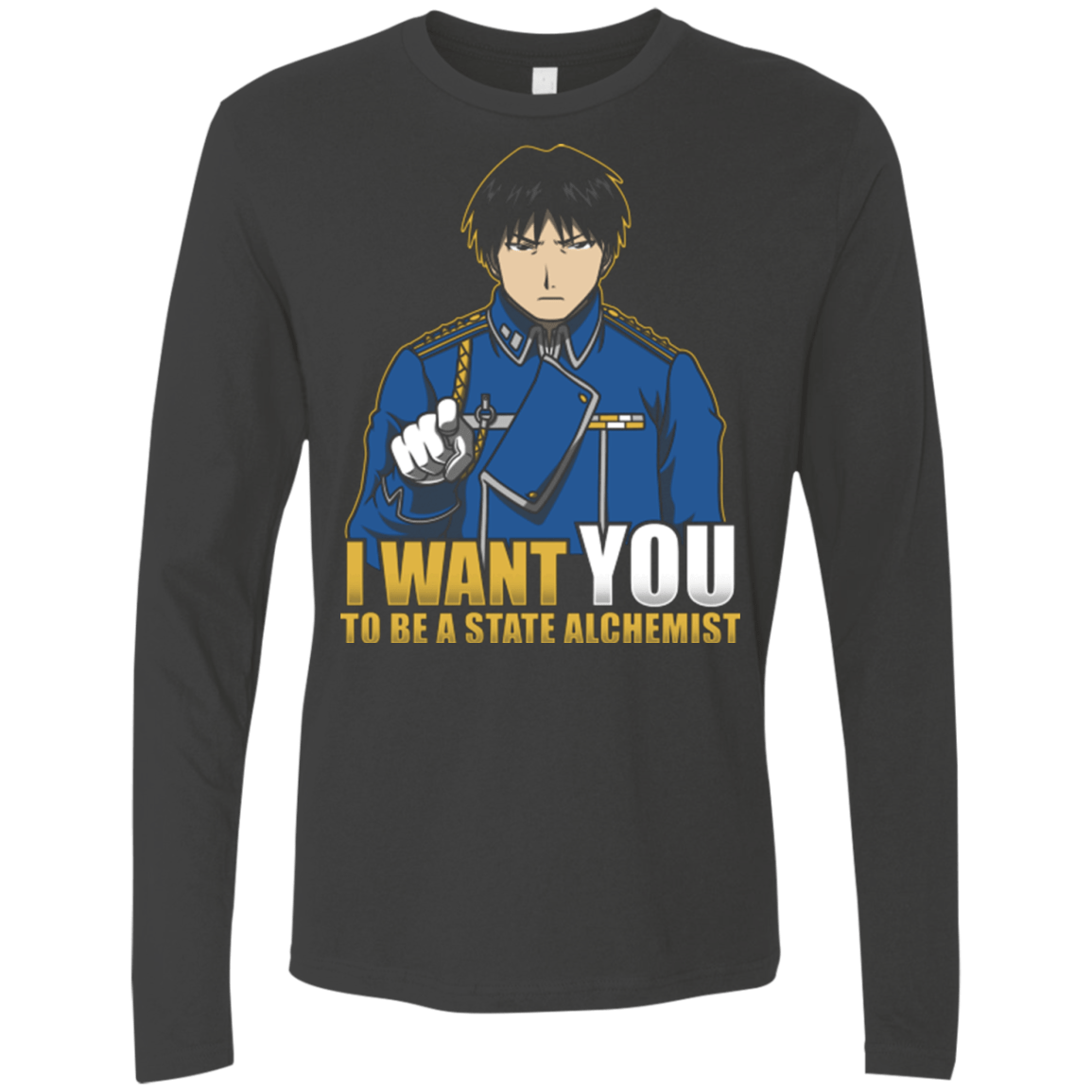 T-Shirts Heavy Metal / Small I Want You To Be A State Alchemist Men's Premium Long Sleeve
