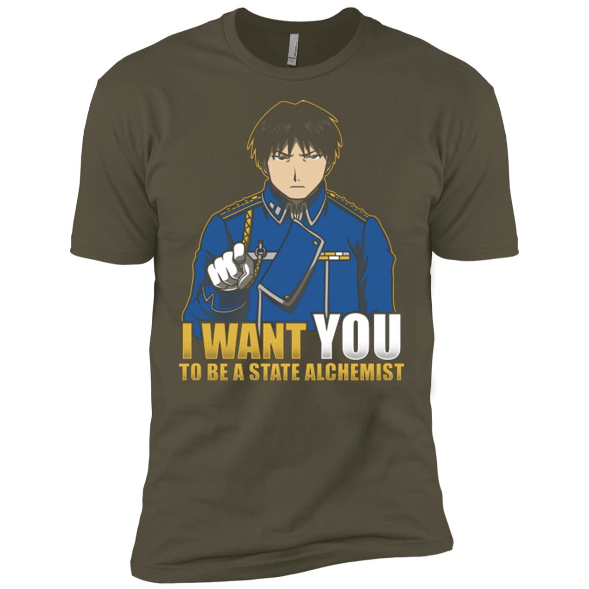 T-Shirts Military Green / X-Small I Want You To Be A State Alchemist Men's Premium T-Shirt