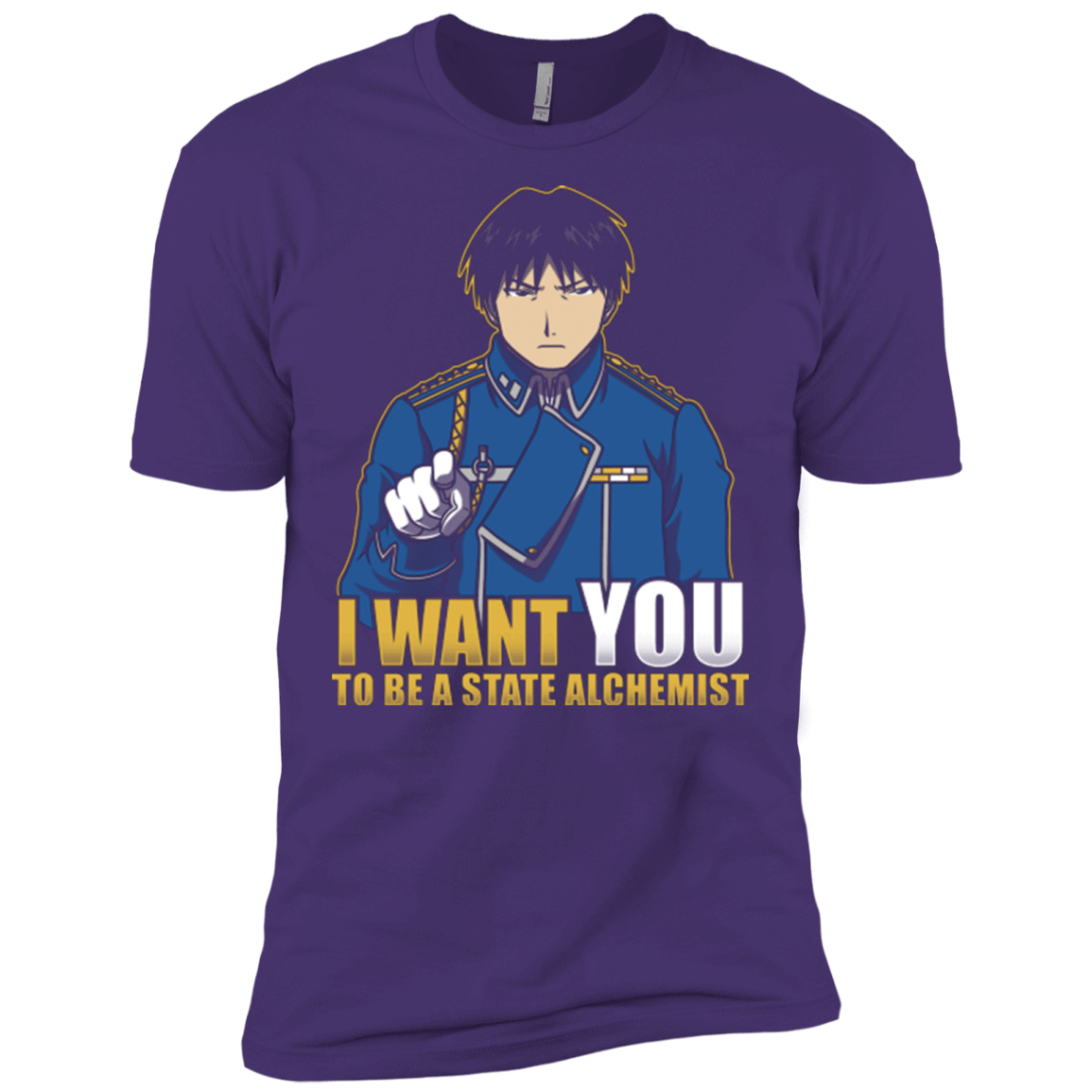 T-Shirts Purple / X-Small I Want You To Be A State Alchemist Men's Premium T-Shirt