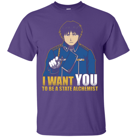 T-Shirts Purple / Small I Want You To Be A State Alchemist T-Shirt