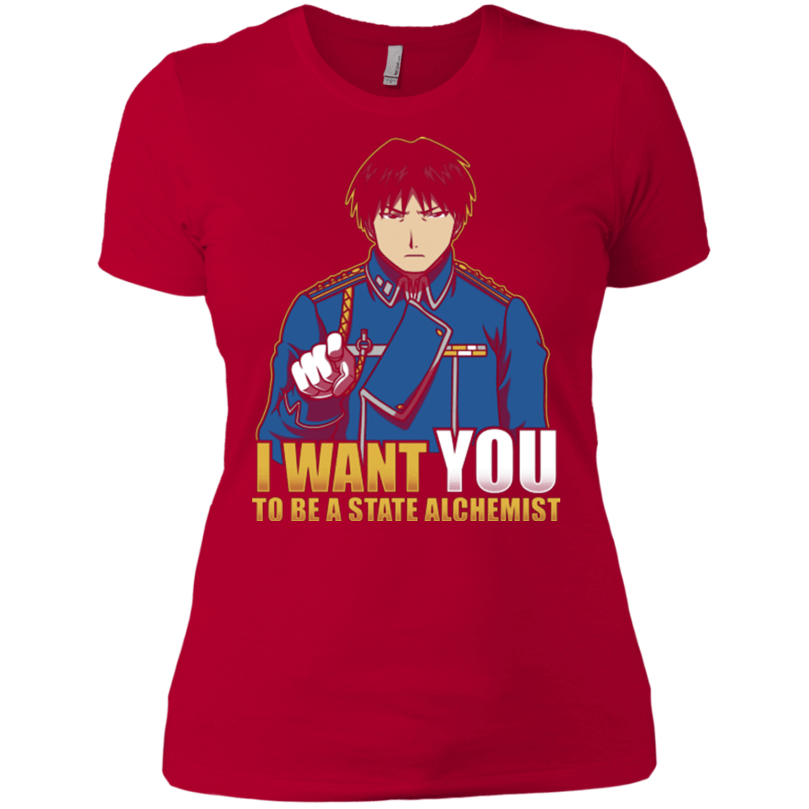 T-Shirts Red / X-Small I Want You To Be A State Alchemist Women's Premium T-Shirt