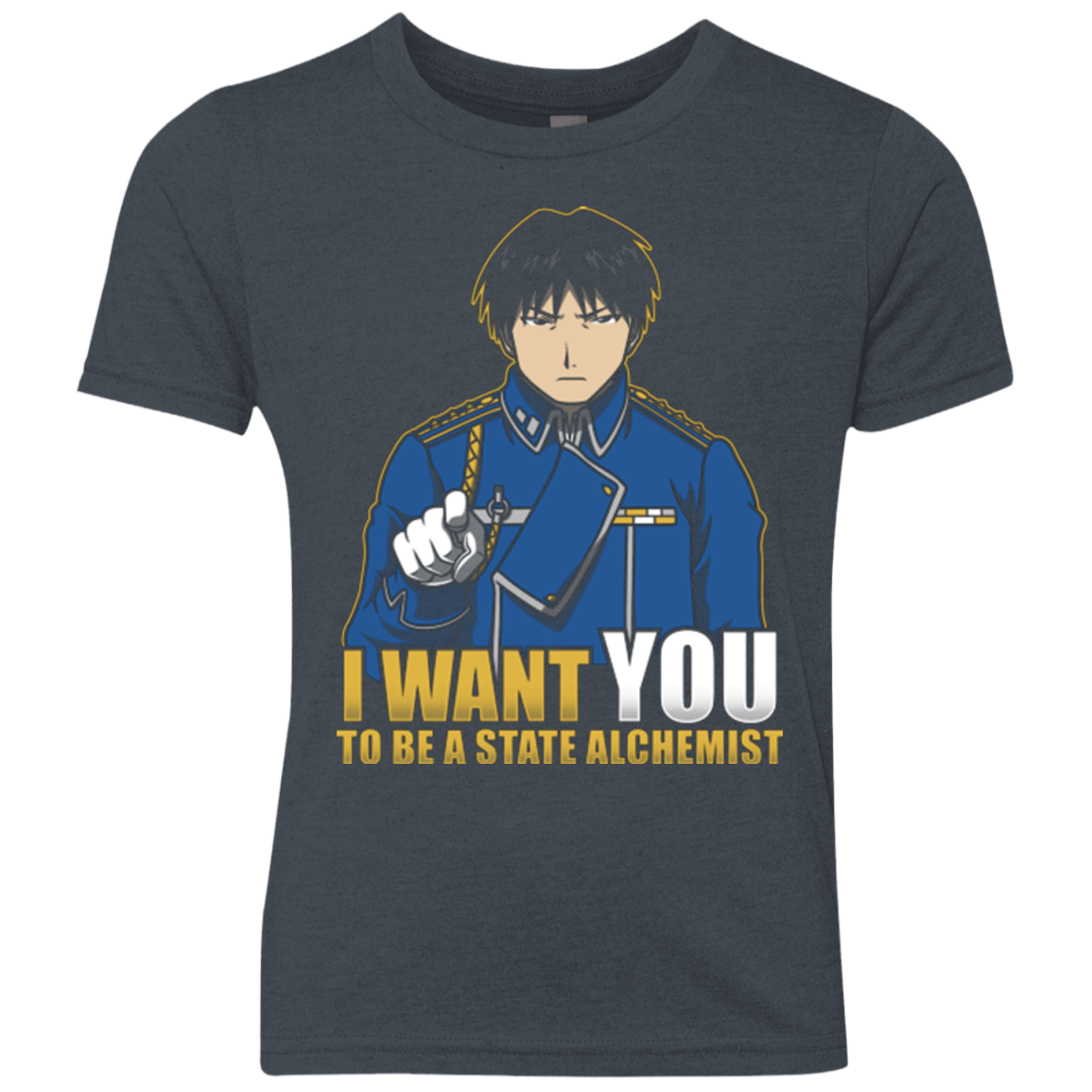 T-Shirts Vintage Navy / YXS I Want You To Be A State Alchemist Youth Triblend T-Shirt