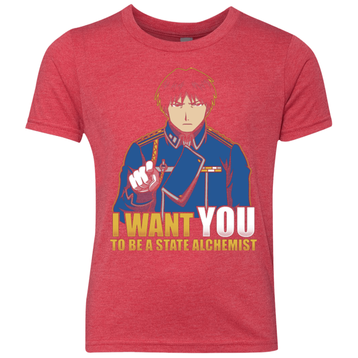 T-Shirts Vintage Red / YXS I Want You To Be A State Alchemist Youth Triblend T-Shirt
