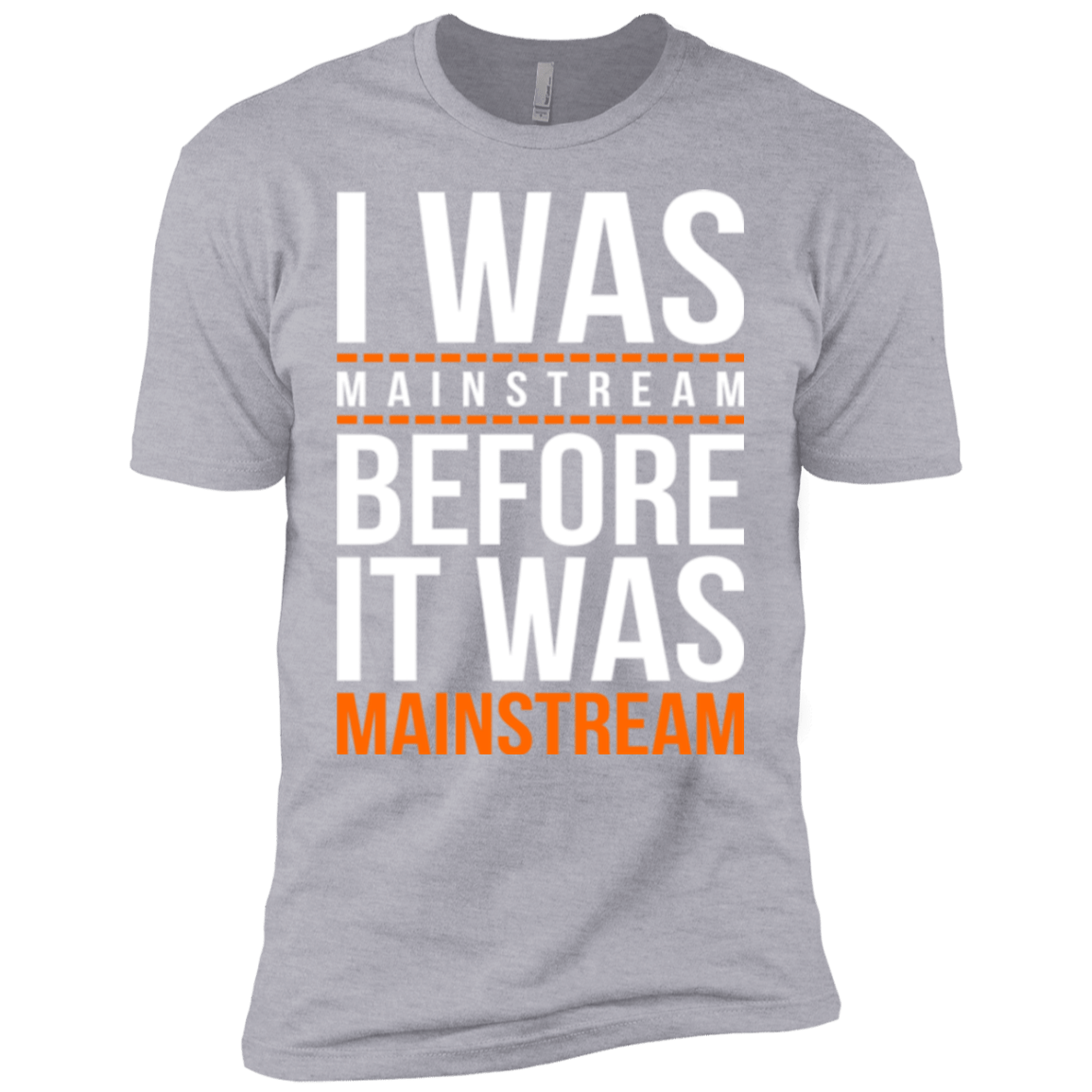 T-Shirts Heather Grey / YXS I was mainstream Boys Premium T-Shirt