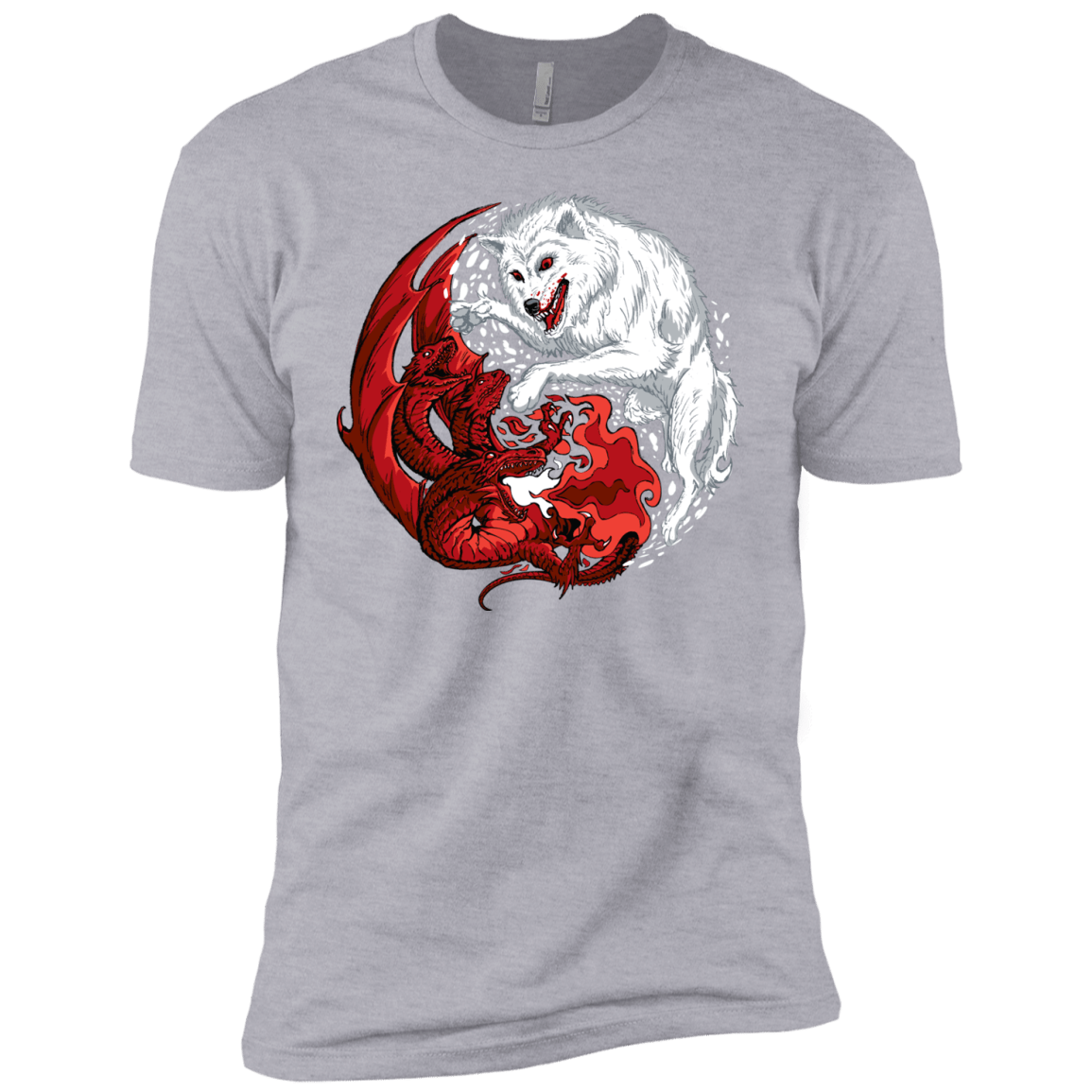 T-Shirts Heather Grey / YXS Ice and Fire Boys Premium T-Shirt