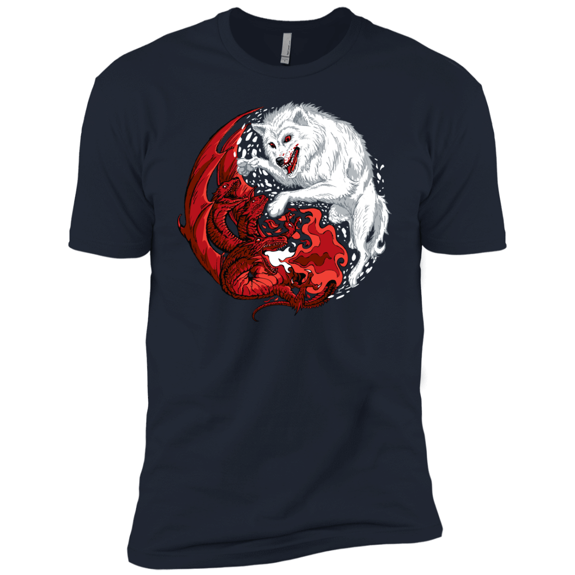 T-Shirts Midnight Navy / YXS Ice and Fire Boys Premium T-Shirt