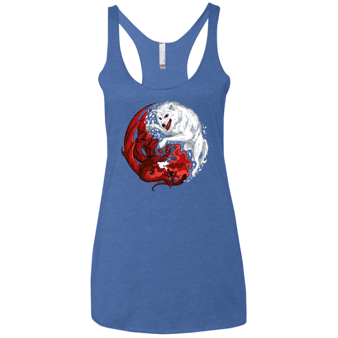 T-Shirts Vintage Royal / X-Small Ice and Fire Women's Triblend Racerback Tank