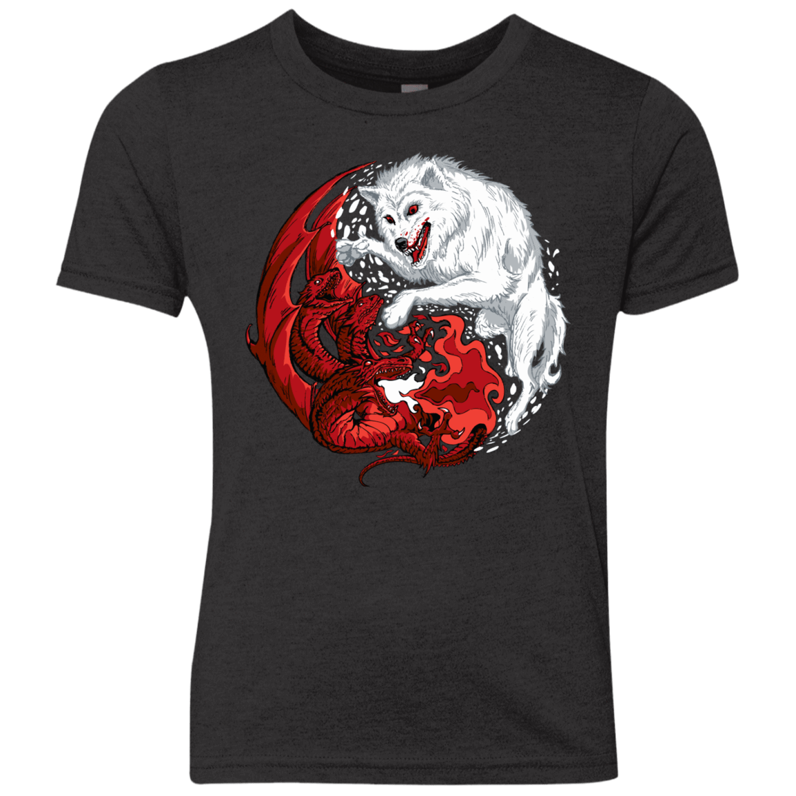 T-Shirts Vintage Black / YXS Ice and Fire Youth Triblend T-Shirt