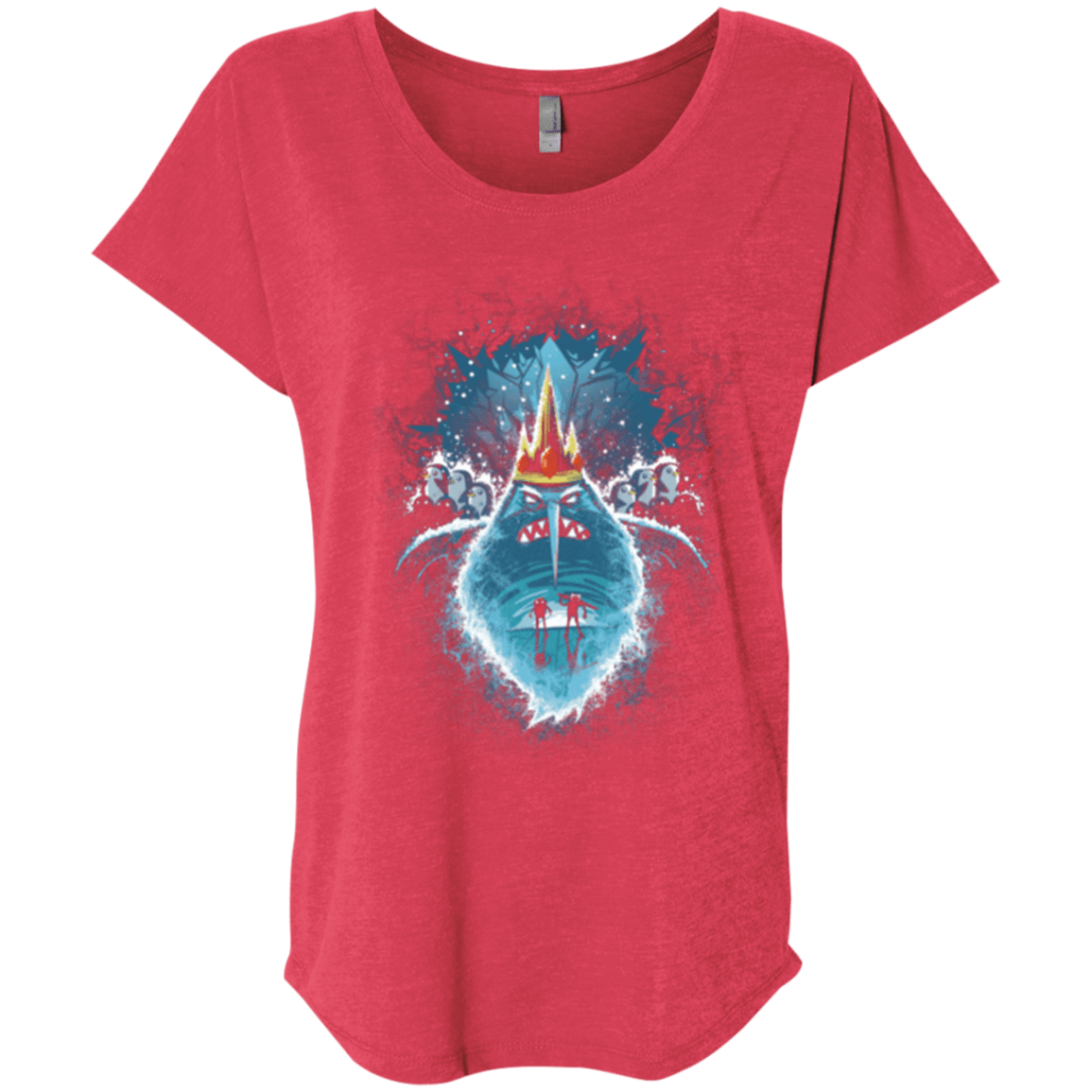 T-Shirts Vintage Red / X-Small Ice Nightmare Triblend Dolman Sleeve