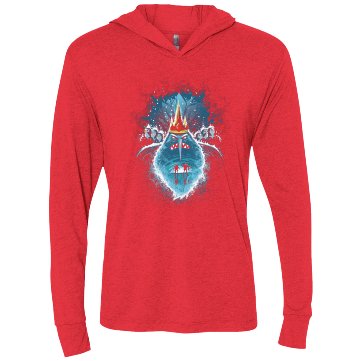 T-Shirts Vintage Red / X-Small Ice Nightmare Triblend Long Sleeve Hoodie Tee