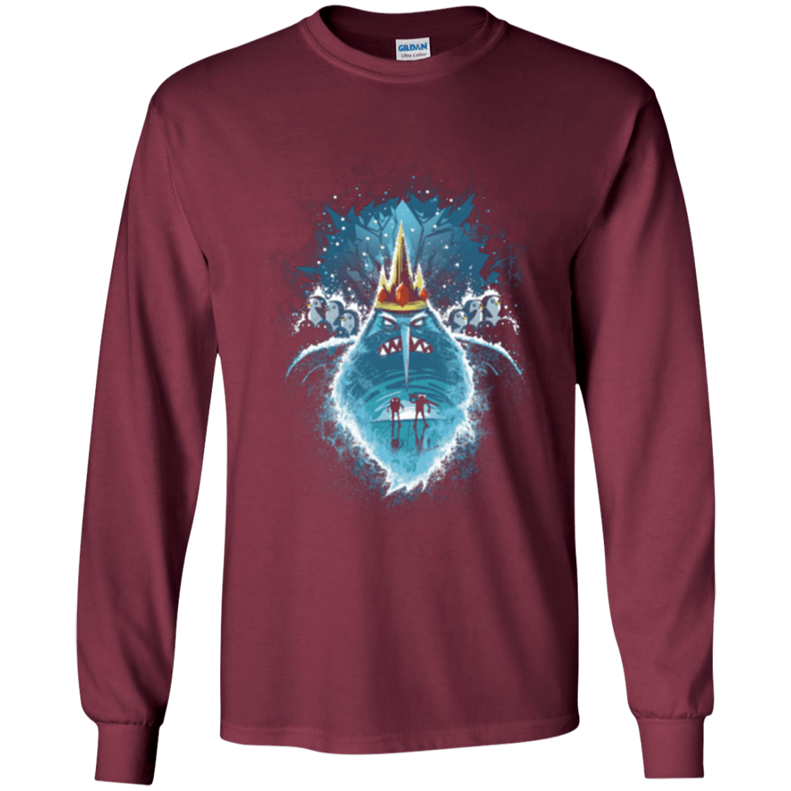 T-Shirts Maroon / YS Ice Nightmare Youth Long Sleeve T-Shirt