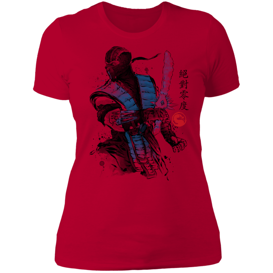 T-Shirts Red / S Ice Warrior Sumi-E Women's Premium T-Shirt