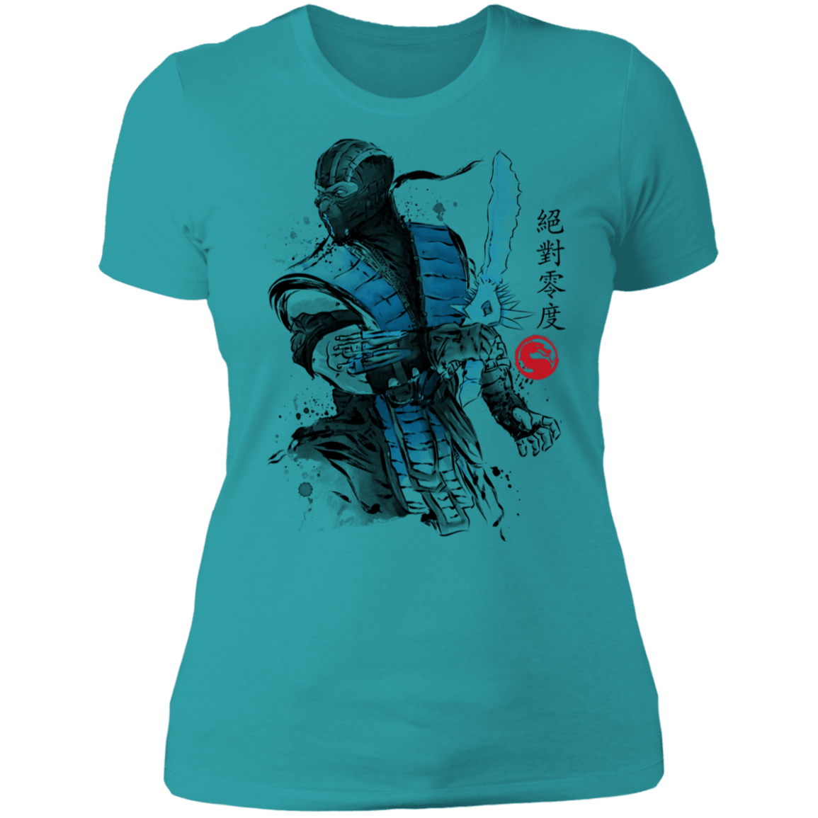 T-Shirts Tahiti Blue / S Ice Warrior Sumi-E Women's Premium T-Shirt