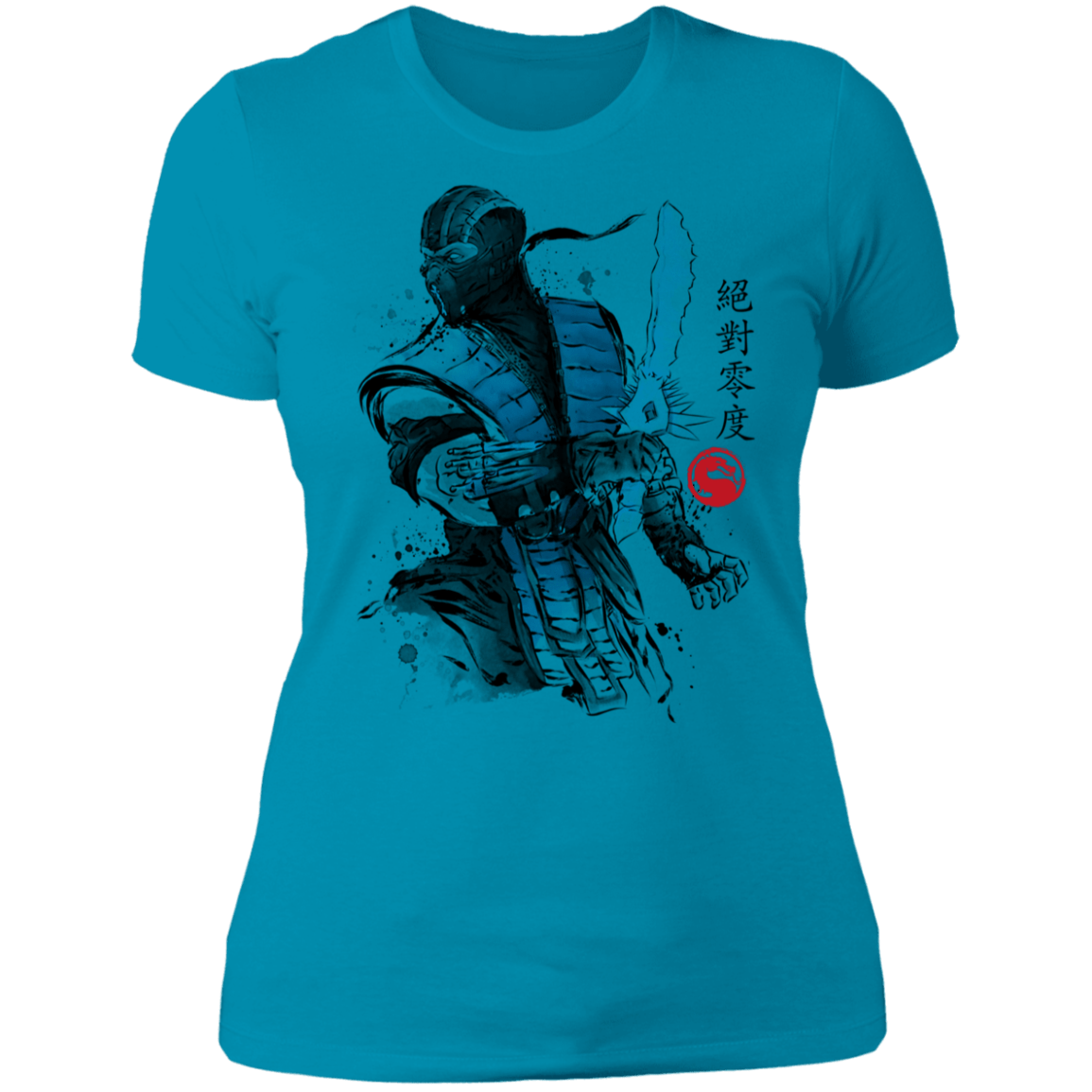 T-Shirts Turquoise / S Ice Warrior Sumi-E Women's Premium T-Shirt