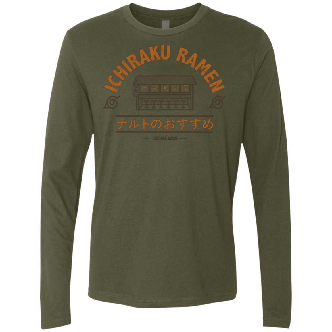 T-Shirts Military Green / Small Ichiraku Men's Premium Long Sleeve