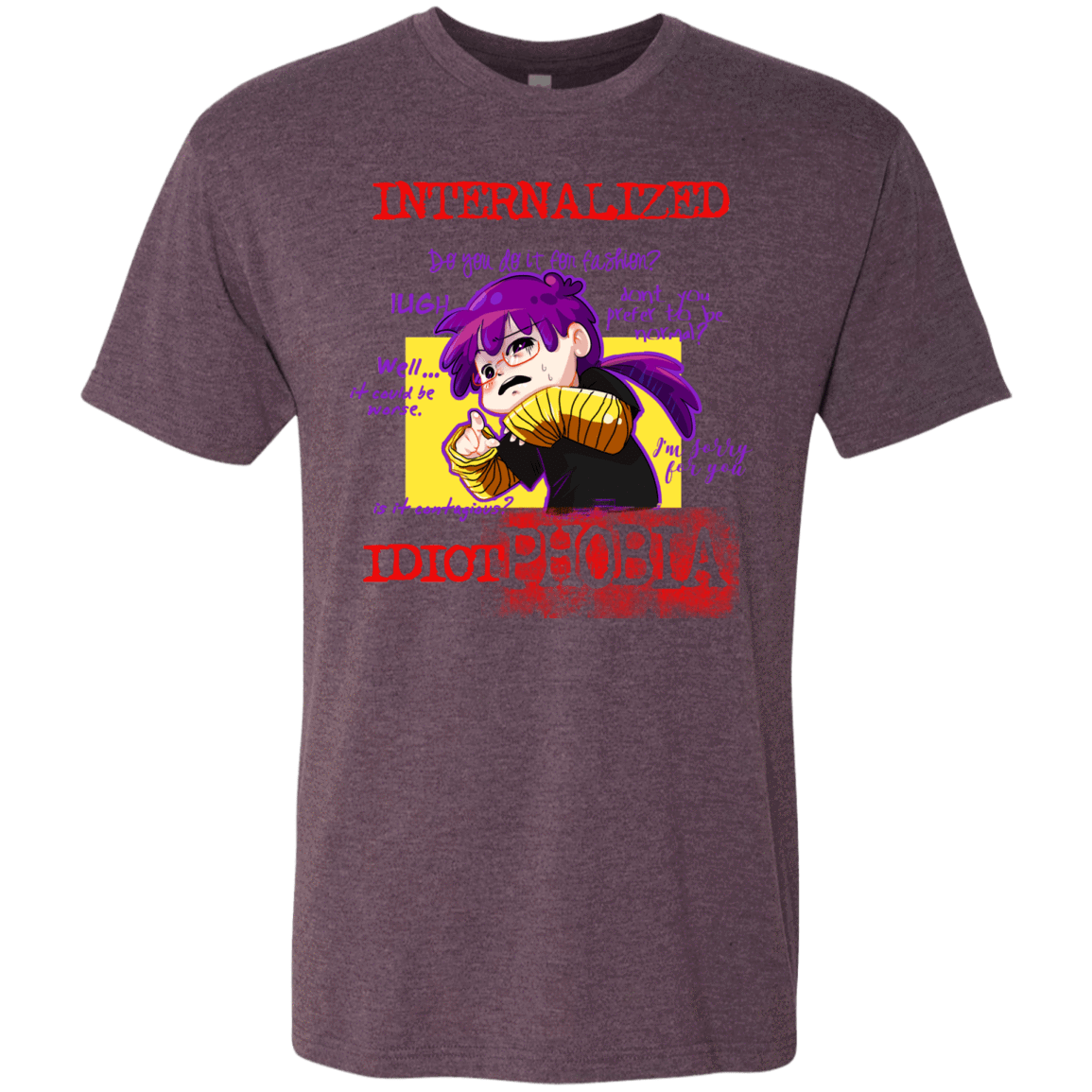 Idiot phobia Men's Triblend T-Shirt