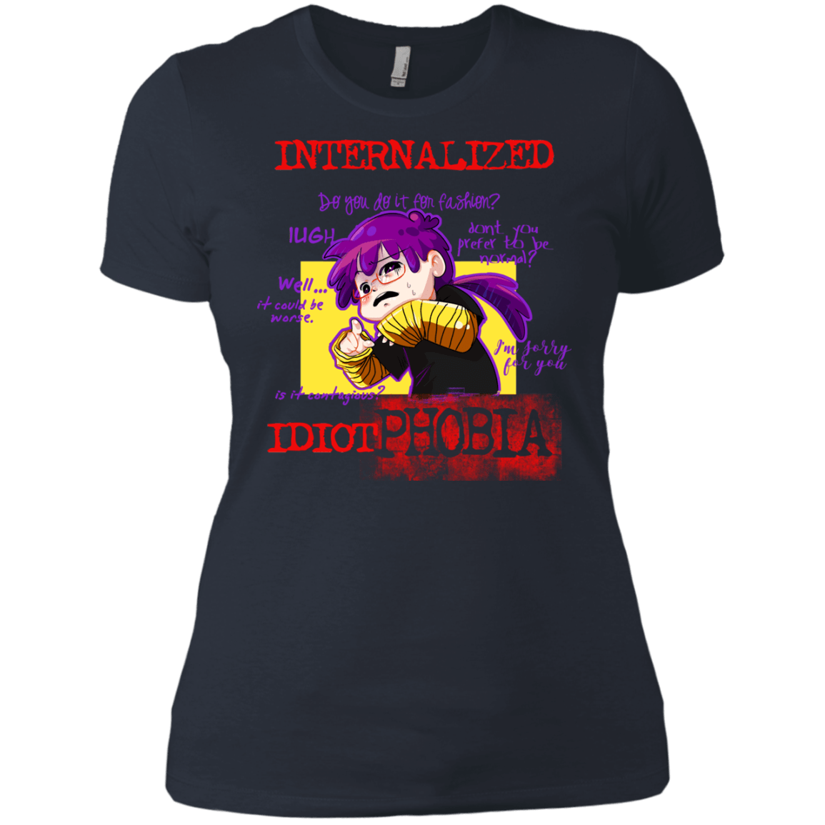 T-Shirts Indigo / X-Small Idiot phobia Women's Premium T-Shirt