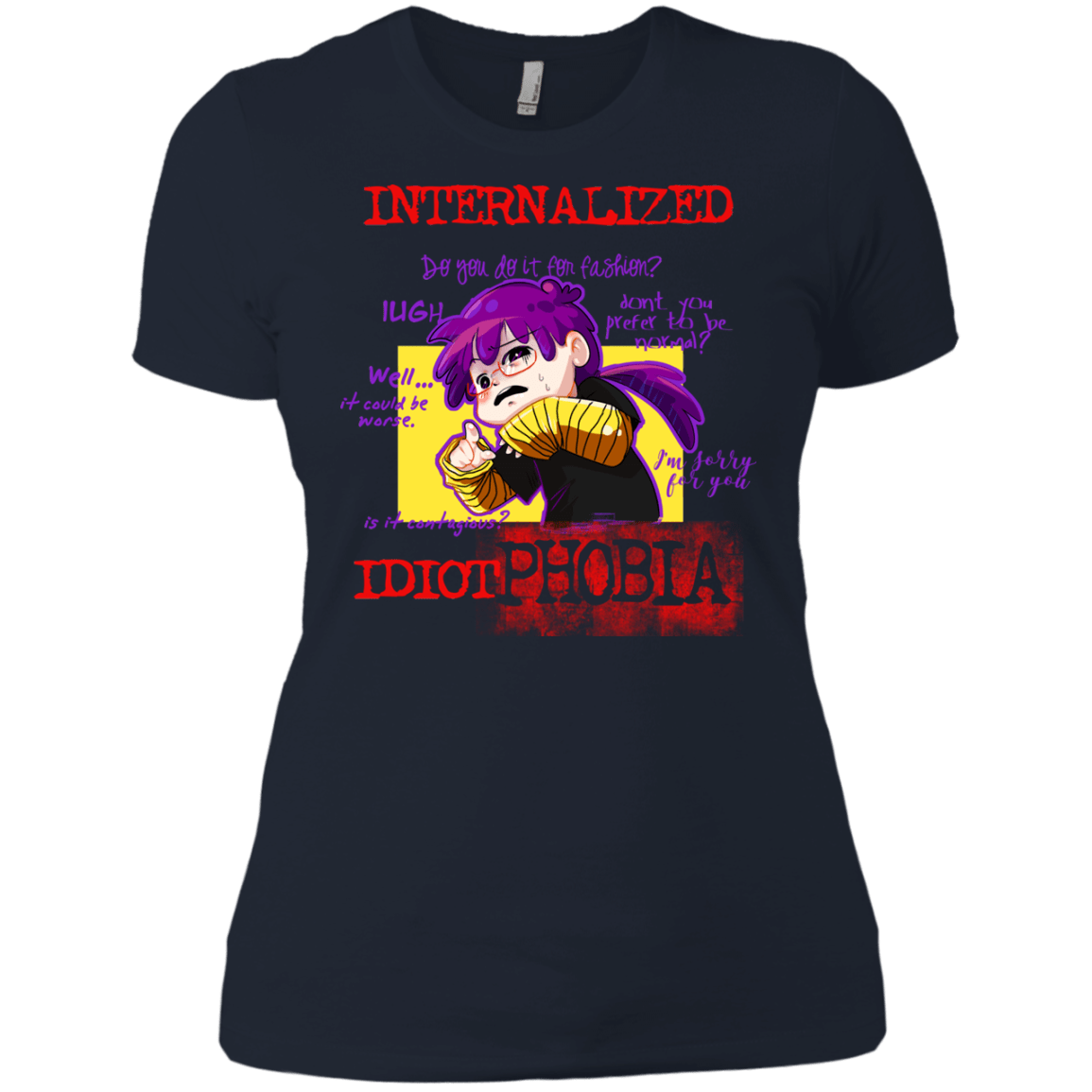 T-Shirts Midnight Navy / X-Small Idiot phobia Women's Premium T-Shirt