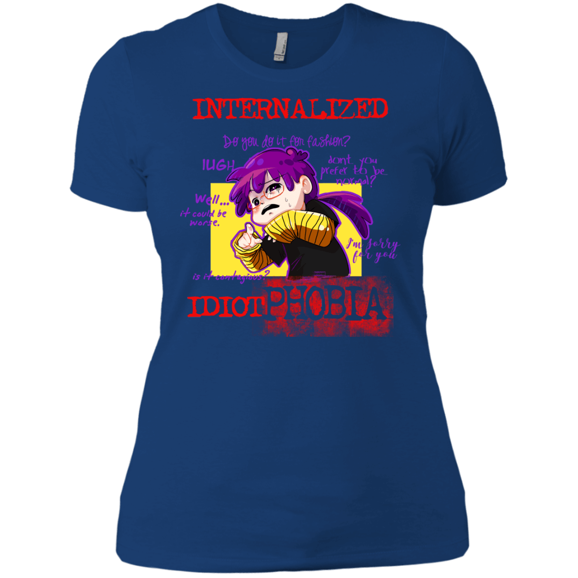 T-Shirts Royal / X-Small Idiot phobia Women's Premium T-Shirt
