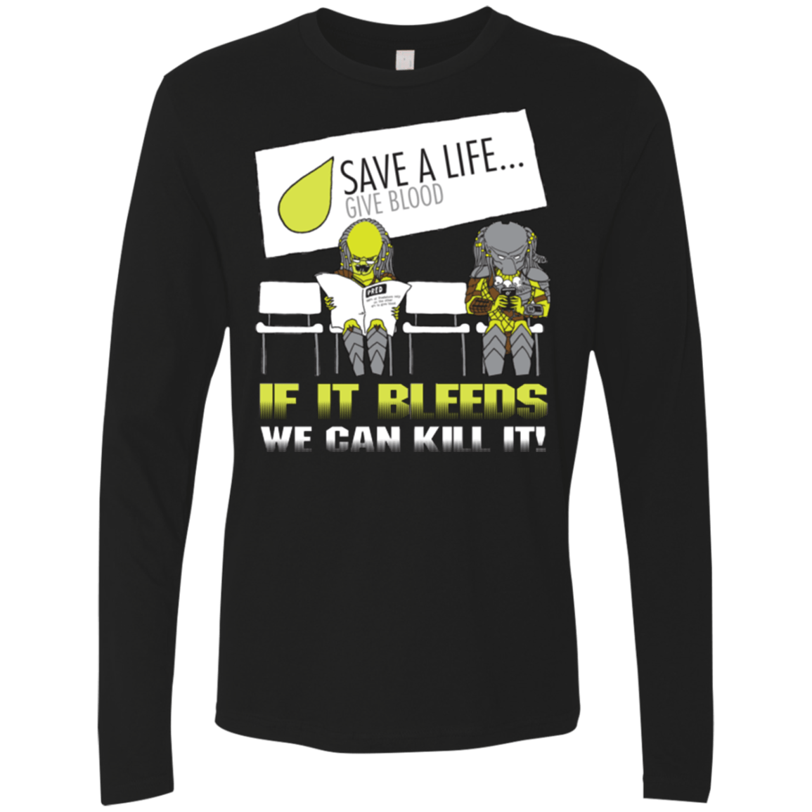 T-Shirts Black / Small If It Bleeds We Can Kill It Men's Premium Long Sleeve