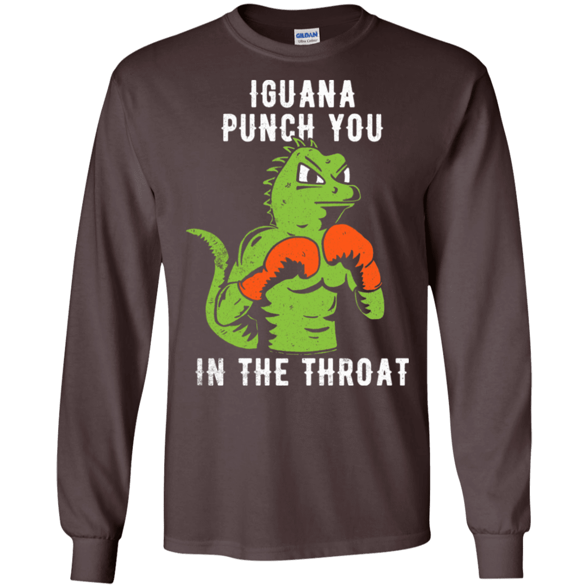 T-Shirts Dark Chocolate / S Iguana Punch You Men's Long Sleeve T-Shirt