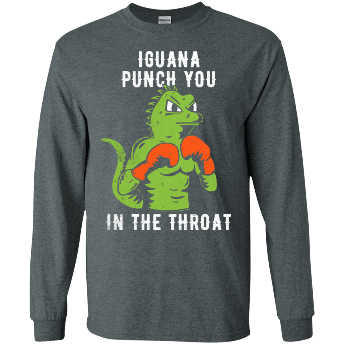 T-Shirts Dark Heather / S Iguana Punch You Men's Long Sleeve T-Shirt