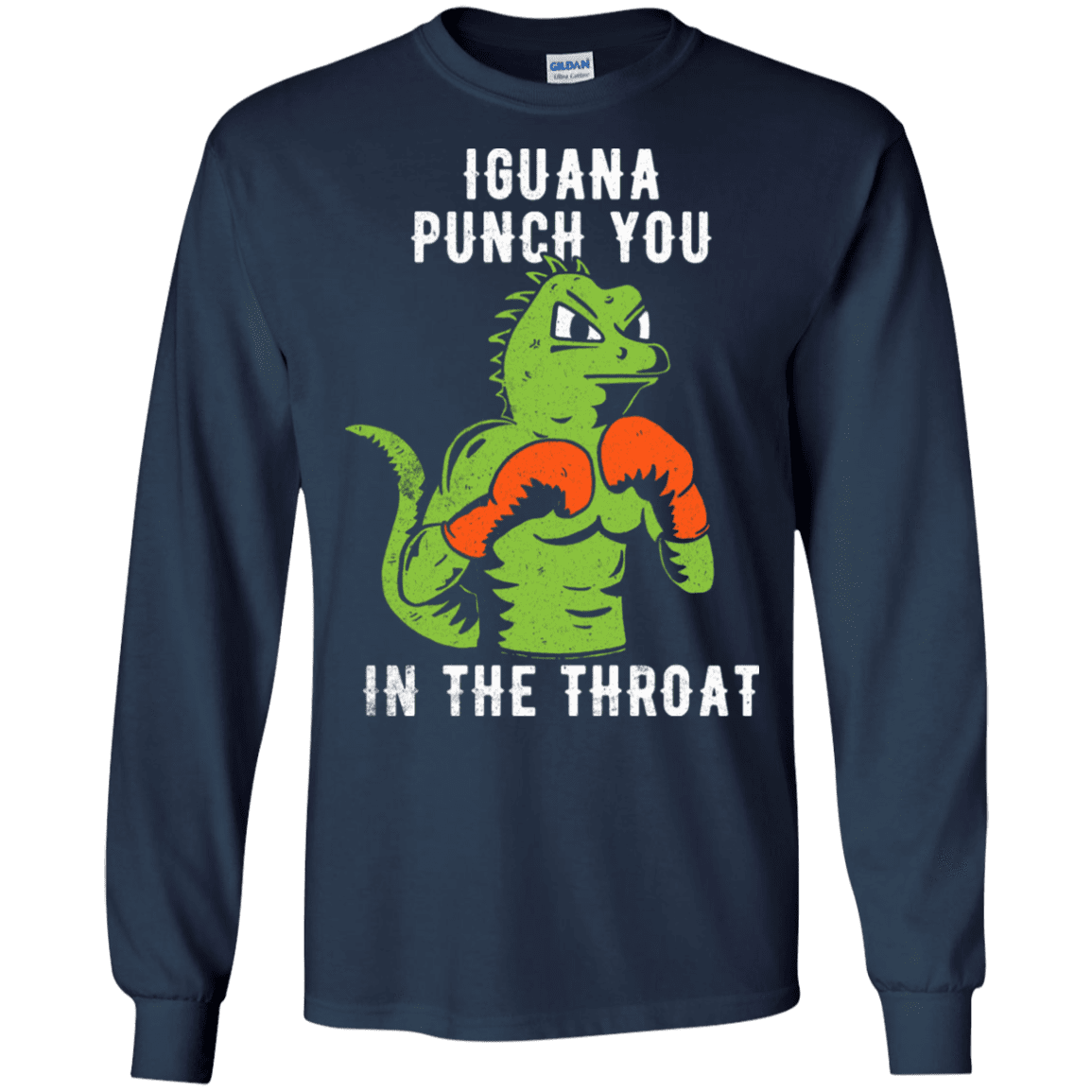 T-Shirts Navy / S Iguana Punch You Men's Long Sleeve T-Shirt