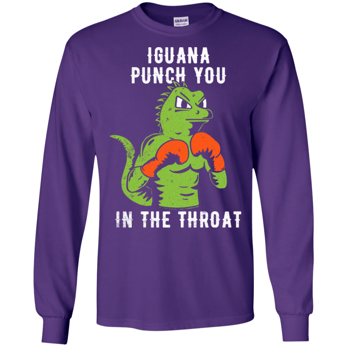 T-Shirts Purple / S Iguana Punch You Men's Long Sleeve T-Shirt