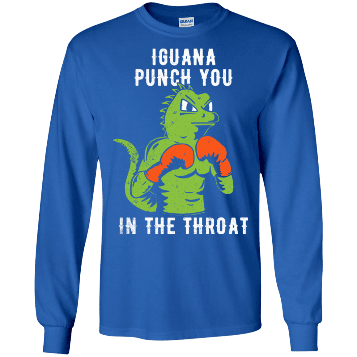 T-Shirts Royal / S Iguana Punch You Men's Long Sleeve T-Shirt