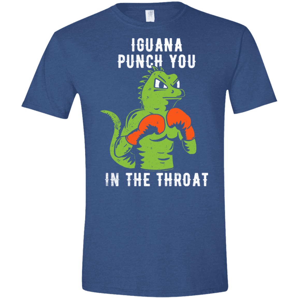 T-Shirts Heather Royal / X-Small Iguana Punch You Men's Semi-Fitted Softstyle