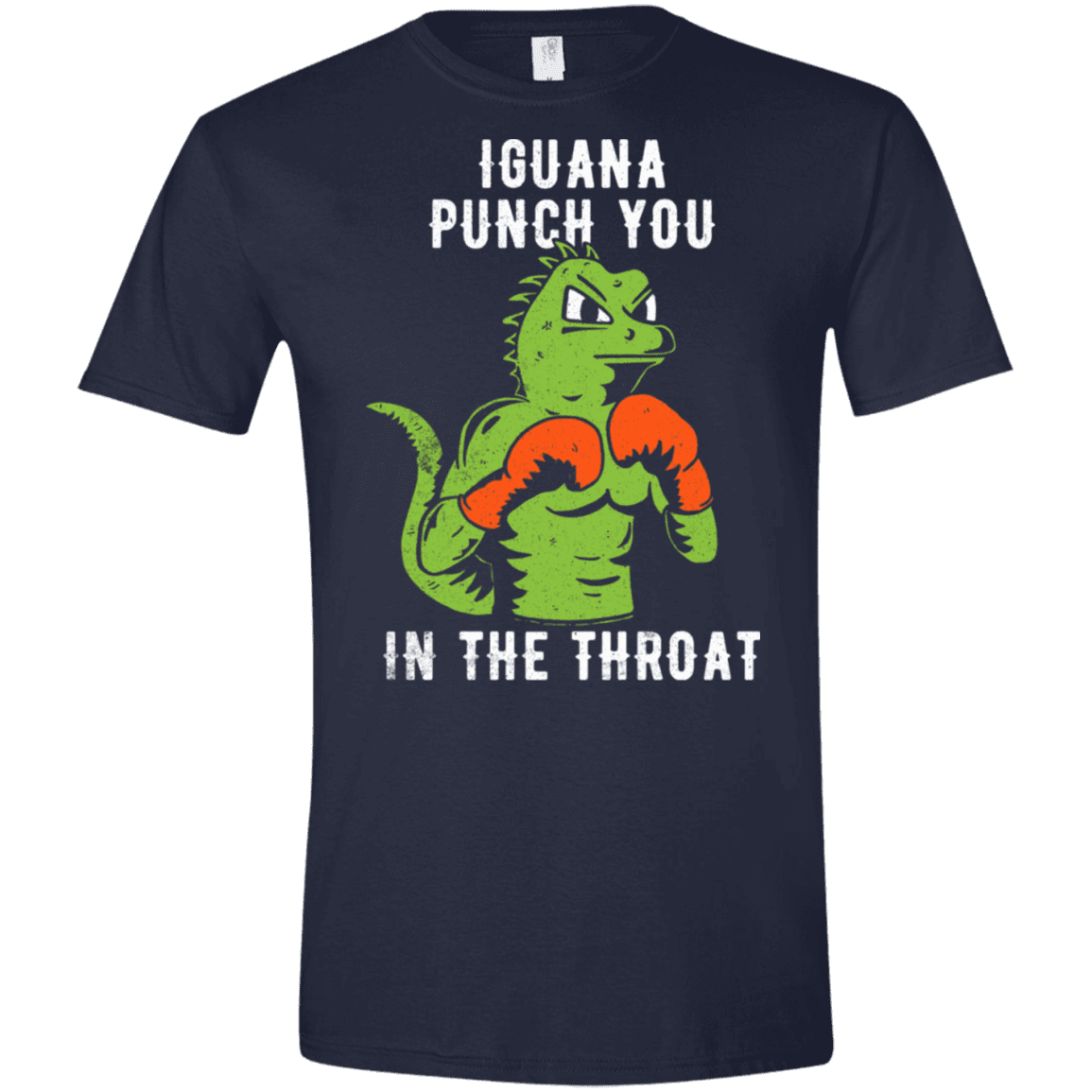 T-Shirts Navy / X-Small Iguana Punch You Men's Semi-Fitted Softstyle