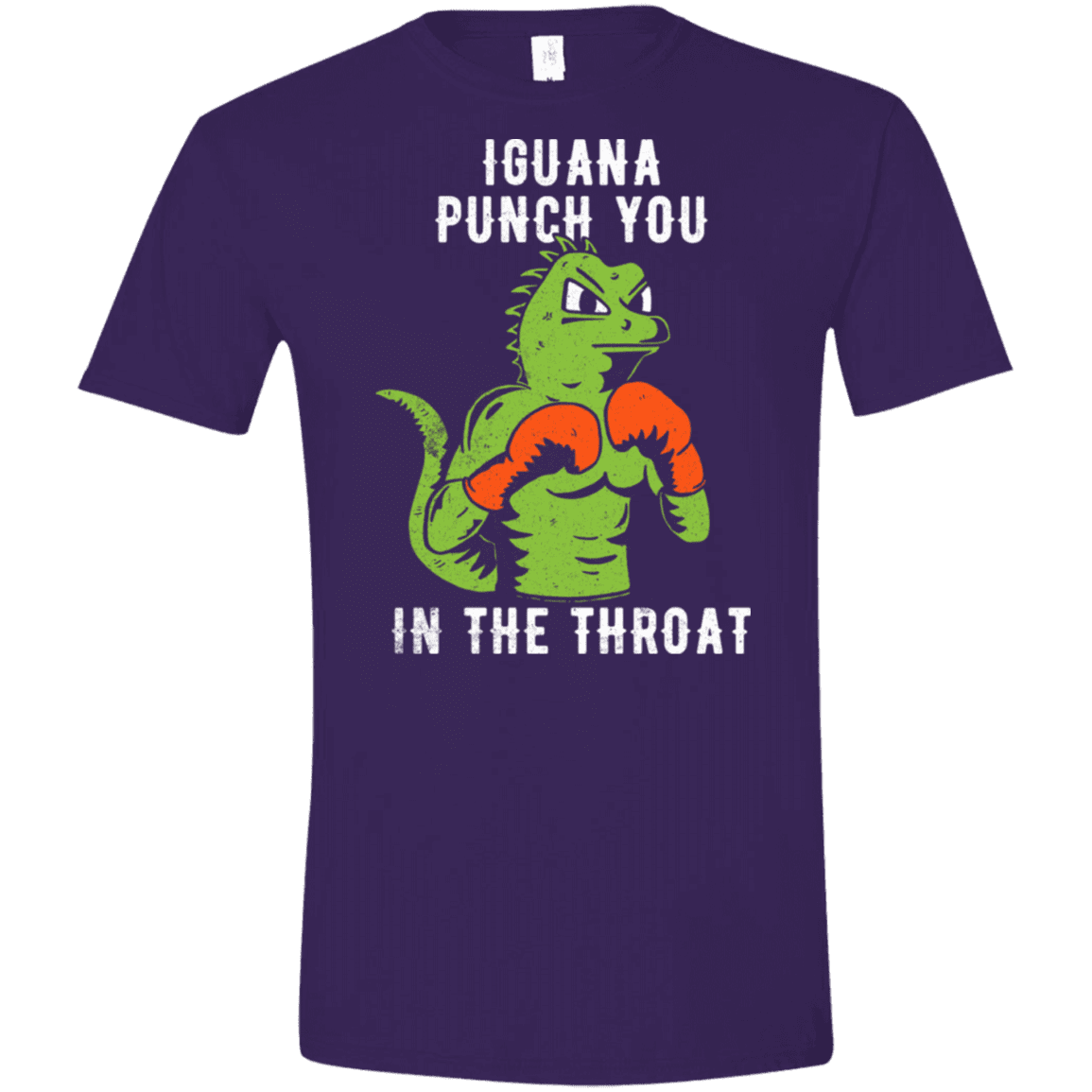 T-Shirts Purple / S Iguana Punch You Men's Semi-Fitted Softstyle