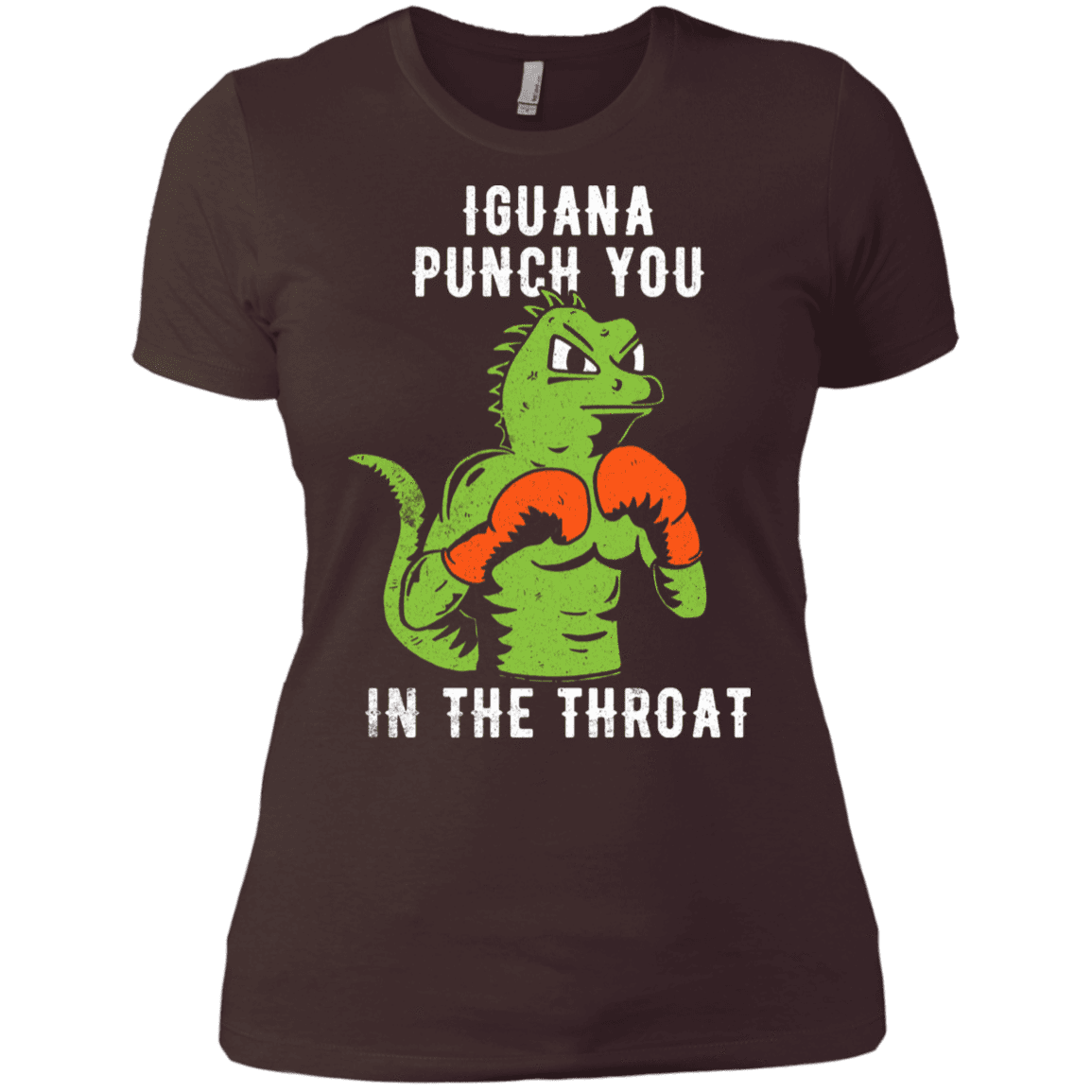 T-Shirts Dark Chocolate / X-Small Iguana Punch You Women's Premium T-Shirt
