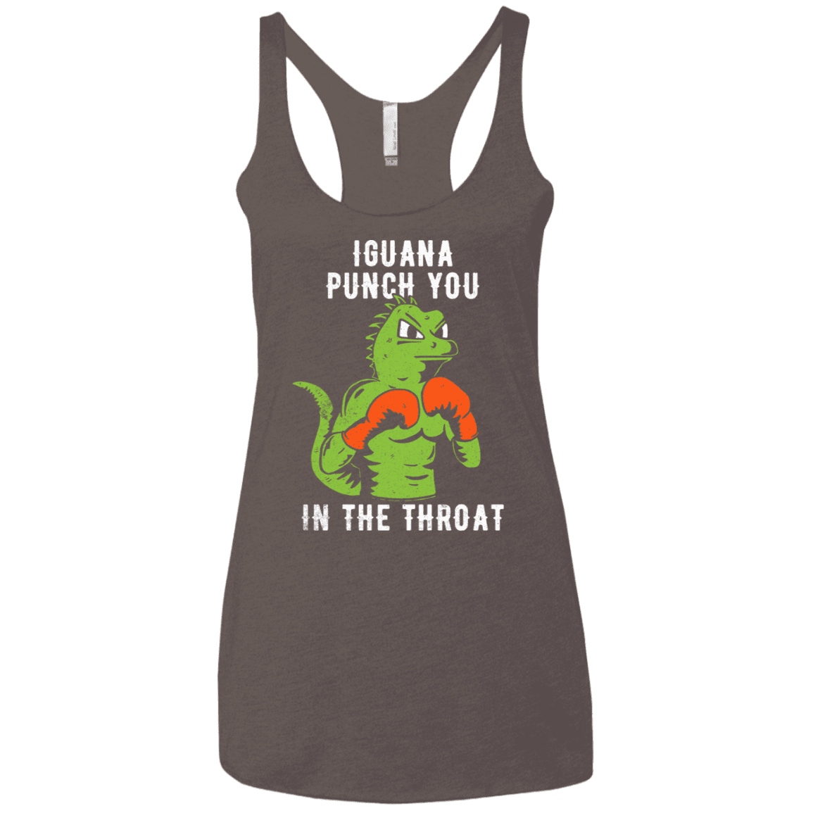 T-Shirts Macchiato / X-Small Iguana Punch You Women's Triblend Racerback Tank