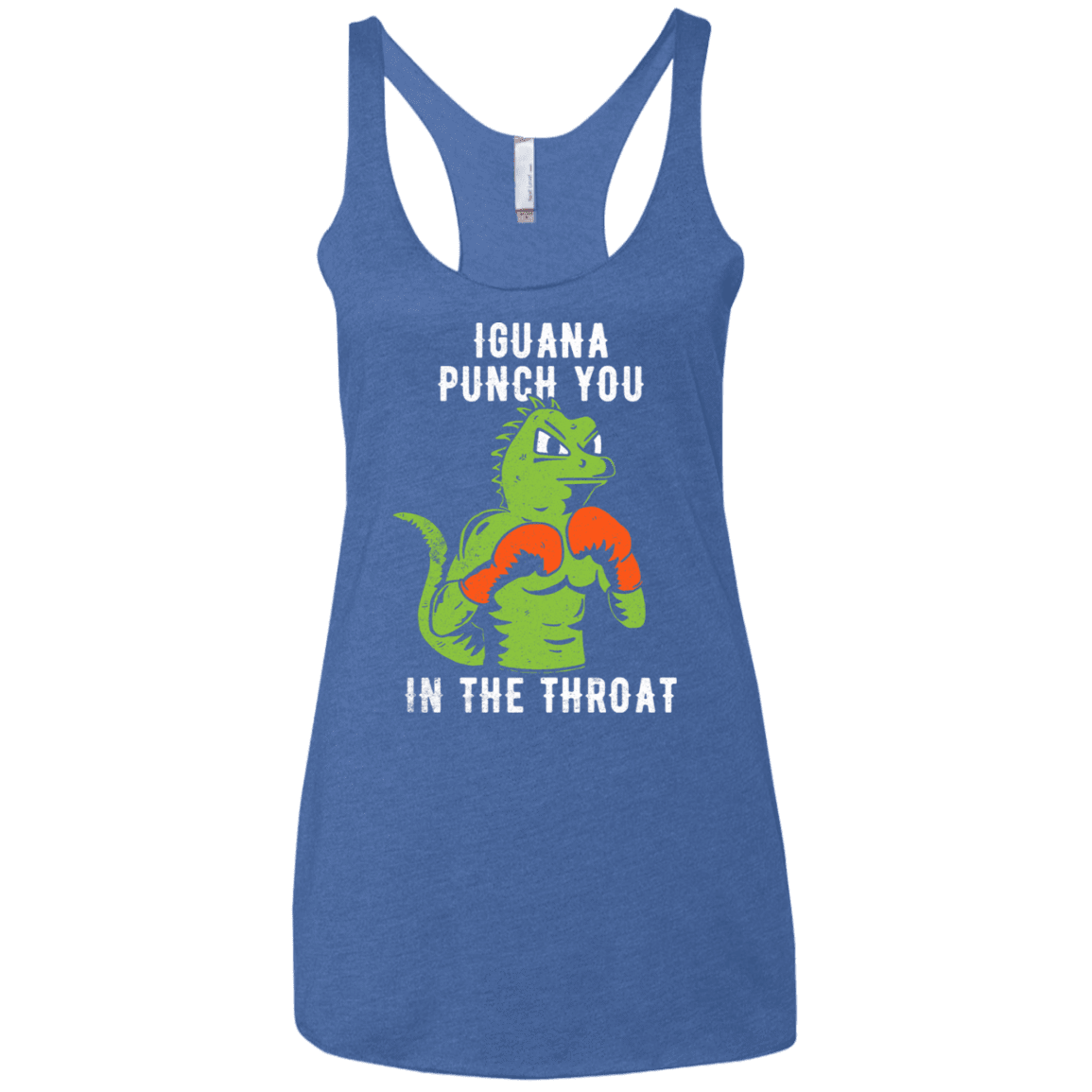 T-Shirts Vintage Royal / X-Small Iguana Punch You Women's Triblend Racerback Tank