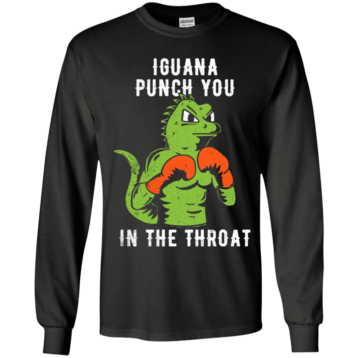 T-Shirts Black / YS Iguana Punch You Youth Long Sleeve T-Shirt